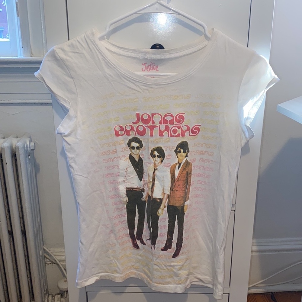 Jonas brothers colorful tee by Justice